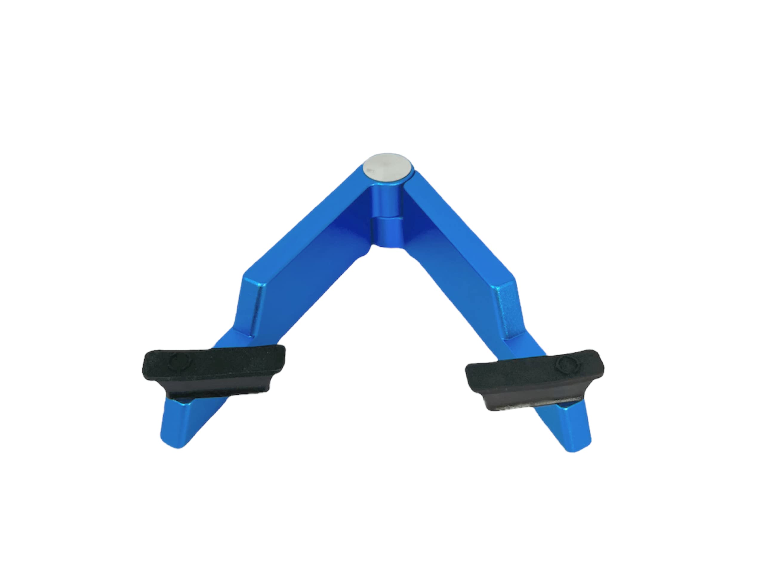 JBGold Foldable Aluminum Phone Stand for Desk - Portable Cell Phone Holder with Adjustable Angle, Compatible with iPhone, Samsung, Galaxy (Blue) - Perfect for Home Office, Video Calls, Watching Movies & Hands-Free Viewing