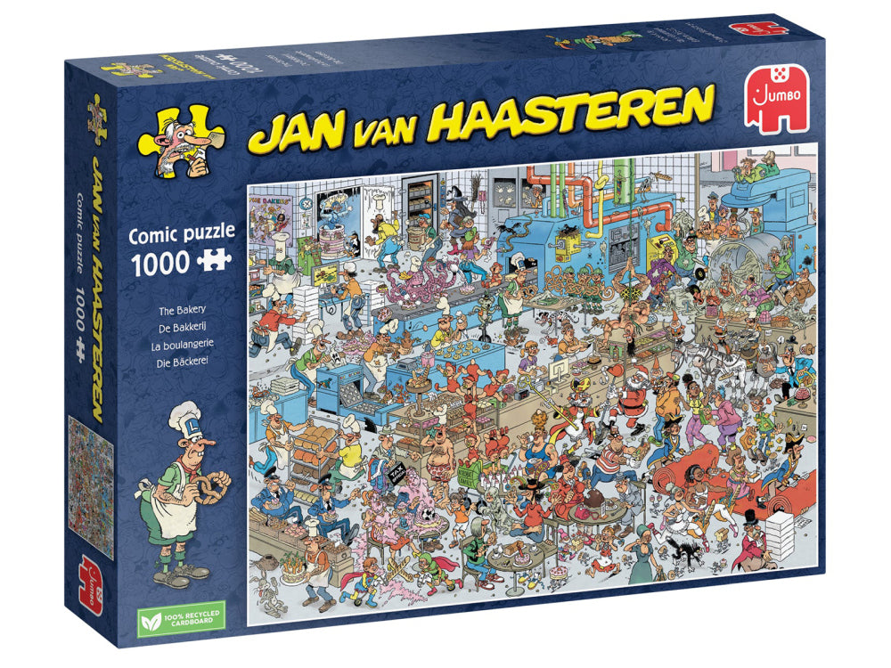 Jan Van Haasteren 1000-Piece Jigsaw Puzzle - The Bakery Scene | Challenging Adult Puzzle for Family Game Night & Home Decor