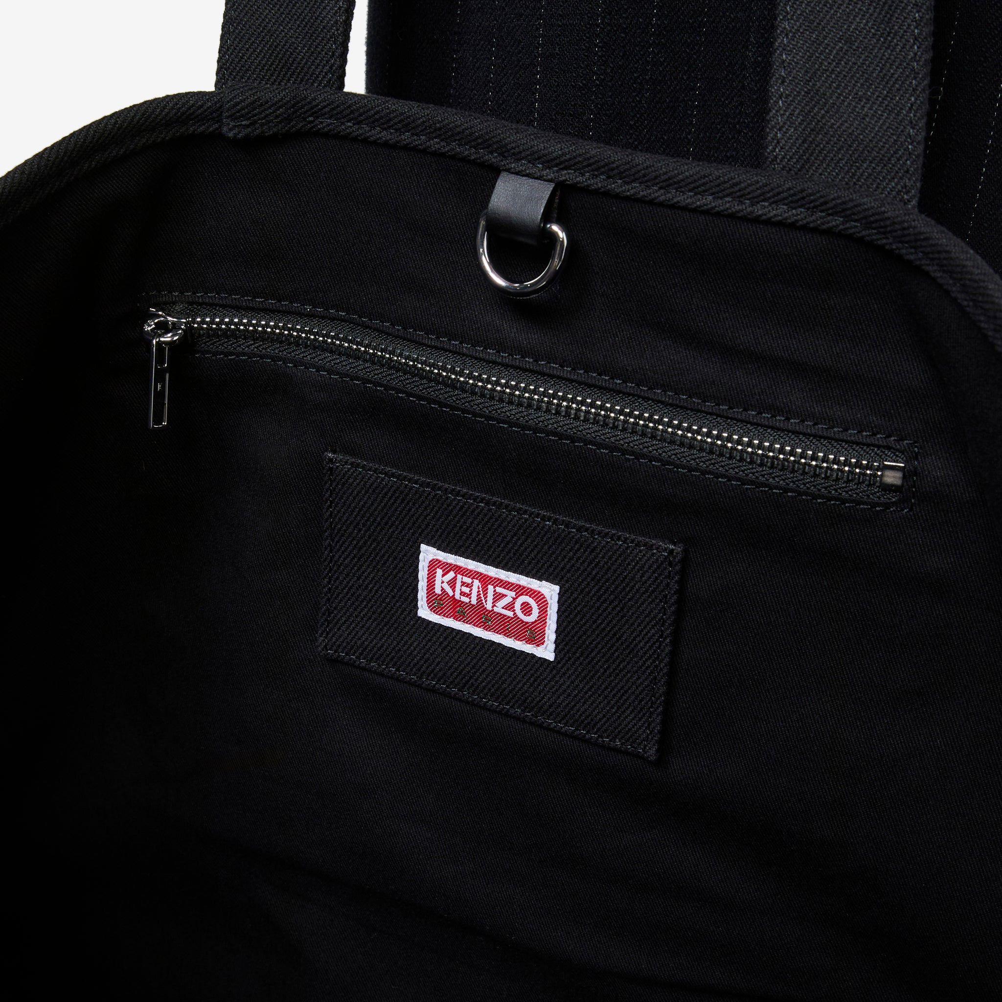 KENZO UTILITY Large Black Tote Bag for Women - Spacious Designer Handbag for Work, Travel & Everyday Use
