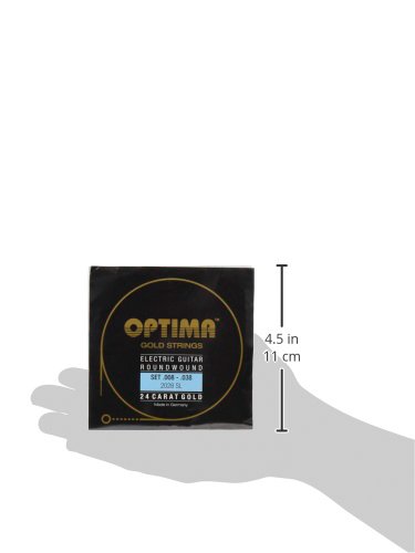 Optima 2028.SL Gold-Plated Electric Guitar Strings - Premium Coated Strings for Smooth Playability & Bright Tone | Perfect for Rock, Blues & Studio Recording