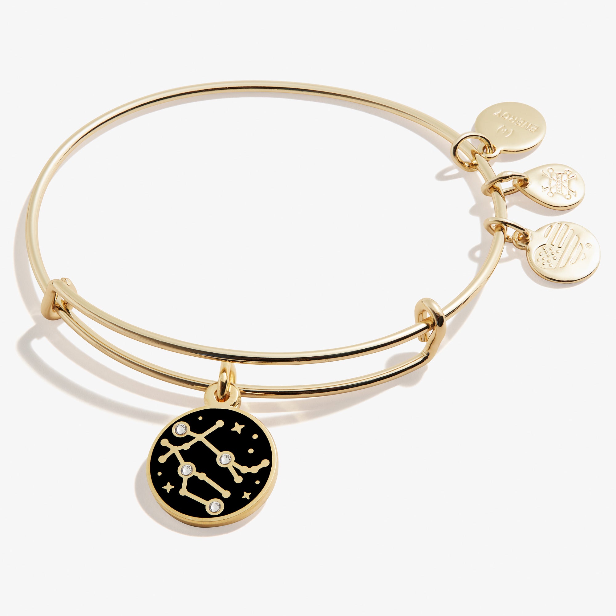 Gemini Zodiac Charm Bangle - Sterling Silver Adjustable Bracelet for Women - Perfect Birthday Gift & Everyday Jewelry for Gemini Zodiac Sign