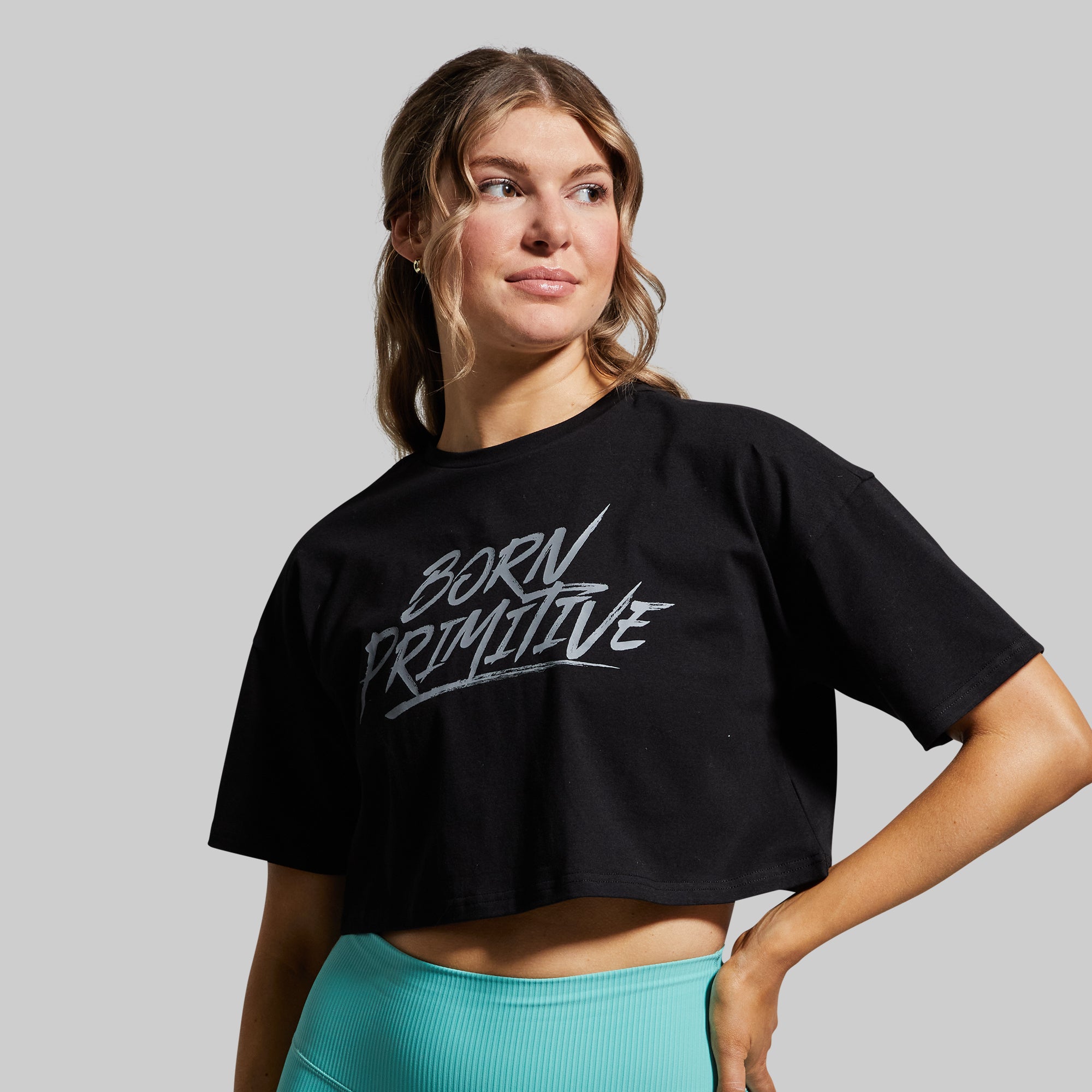 Training Crop Tee 2.0 - Women's Workout Shirt for Yoga, Running & Gym (Black) | Breathable & Comfortable Fitness Top for Active Lifestyles