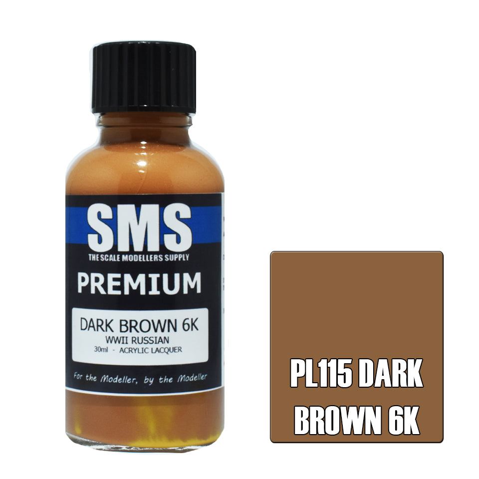 Premium 30ML Dark Brown Acrylic Lacquer Airbrush Paint for Model Kits, Miniatures & Automotive Art - High-Quality 6K Finish for Hobbyists & Professionals
