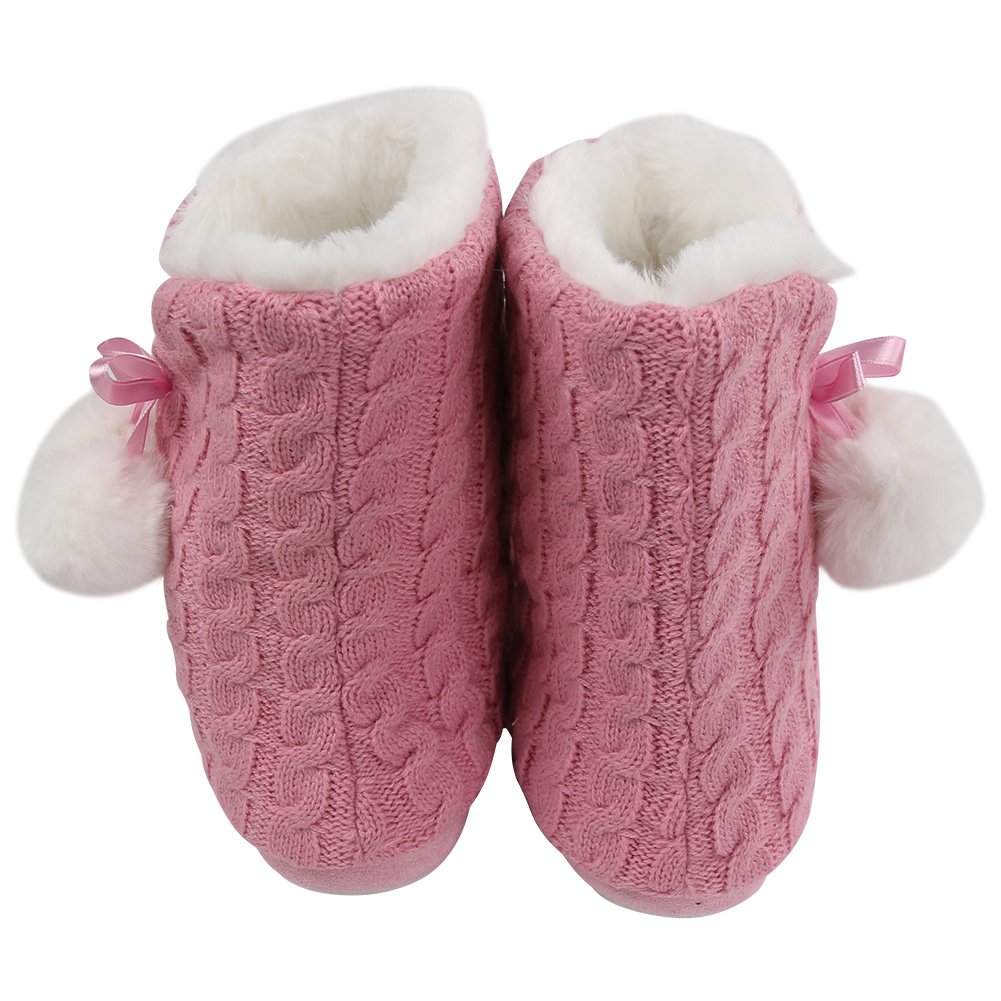 Women's Soft Fleece Plush Warm Indoor House Slippers - Cozy Winter Booties for Home, Lounge & Relaxation - Non-Slip Comfortable House Shoes for Women