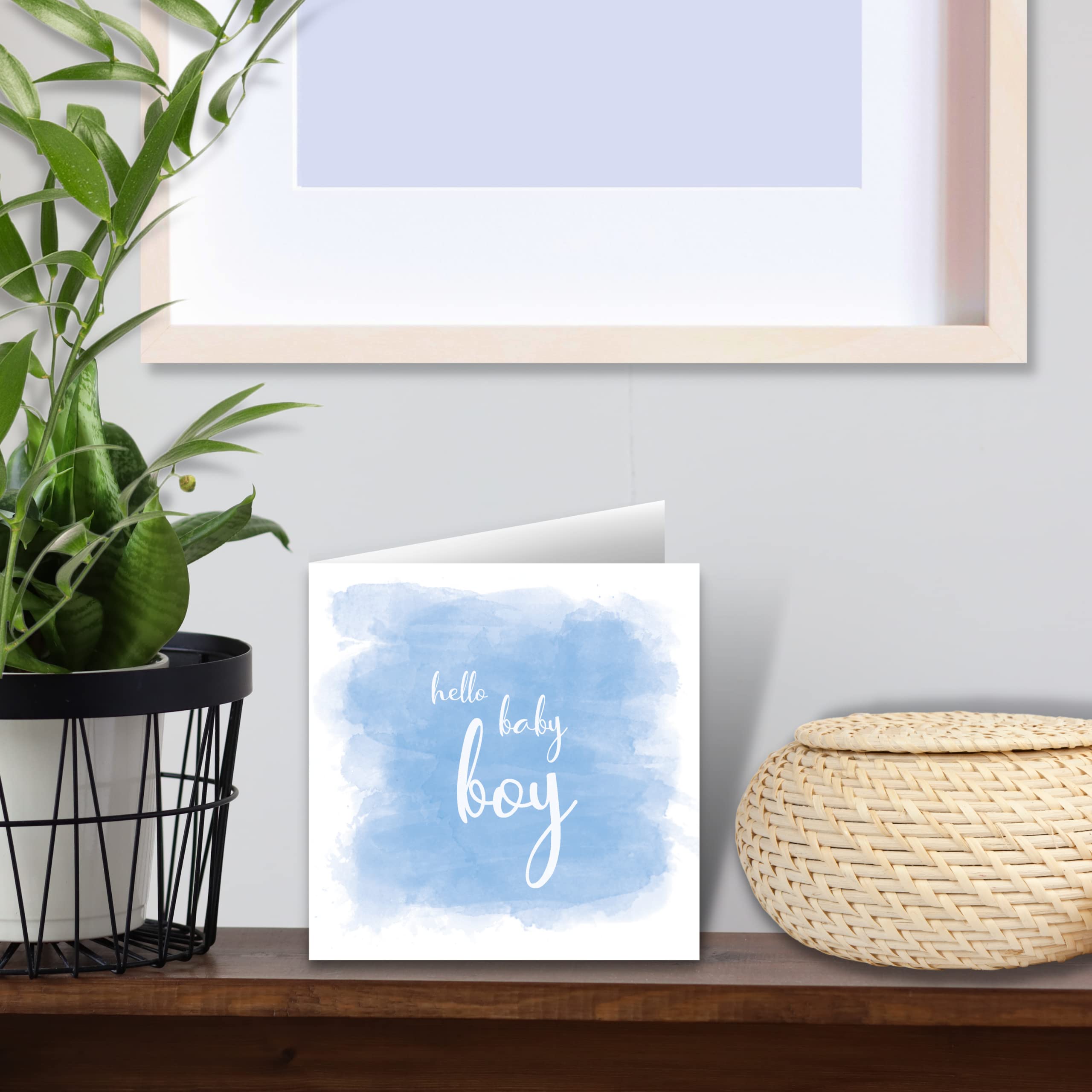 Pastel Baby Boy Congratulations Cards - Welcome & It's A Boy Greeting Cards for Newborn, Baby Shower, Gender Reveal & First Birthday Celebrations