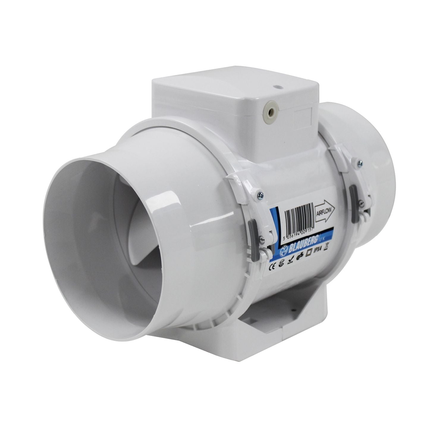 Blauberg Turbo E 100mm Inline Extractor Fan - High Performance Ventilation for Kitchens, Bathrooms & Greenhouses | Quiet & Energy Efficient