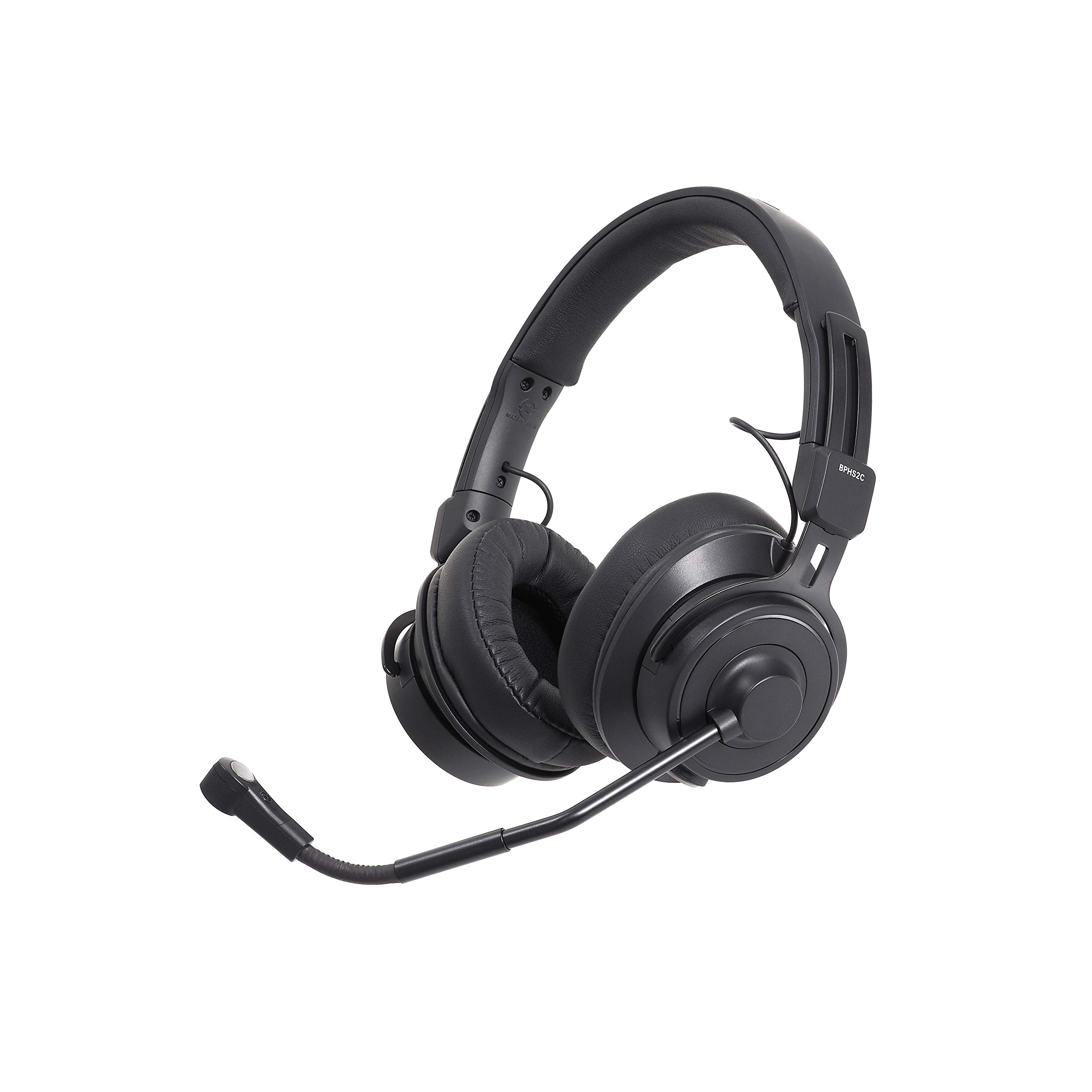 Audio-Technica BPHS2C-UT Professional Broadcast Stereo Headset with Cardioid Condenser Mic - Black | Studio Recording, Podcasting & Live Streaming Headphones for Clear Audio