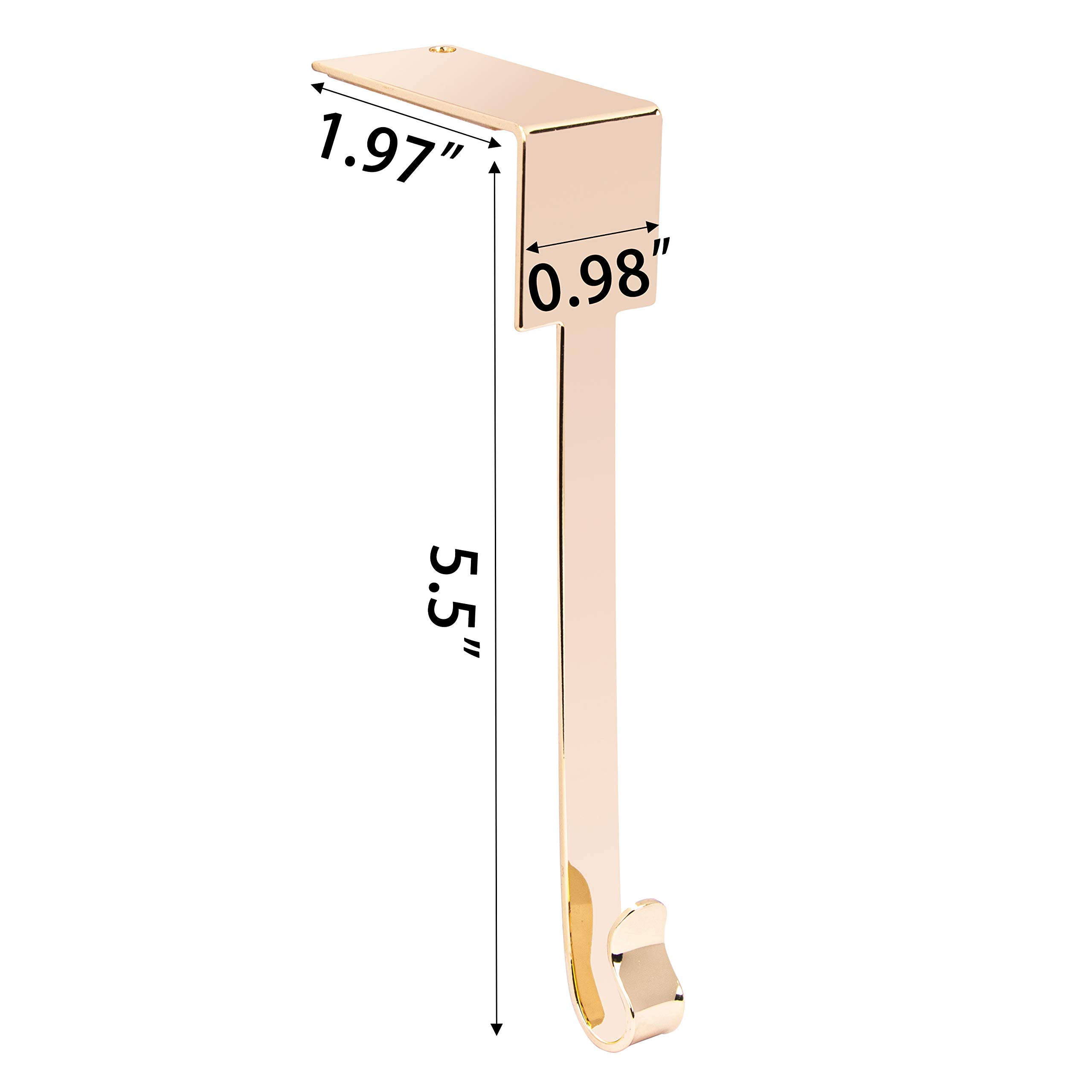 6-Pack Gold Christmas Stocking Holders for Mantel - Non-Slip Fireplace Hangers with Secure Grip, Damage-Free Stocking Hooks - Perfect for Holiday Decor, Family Gatherings & Cozy Winter Celebrations
