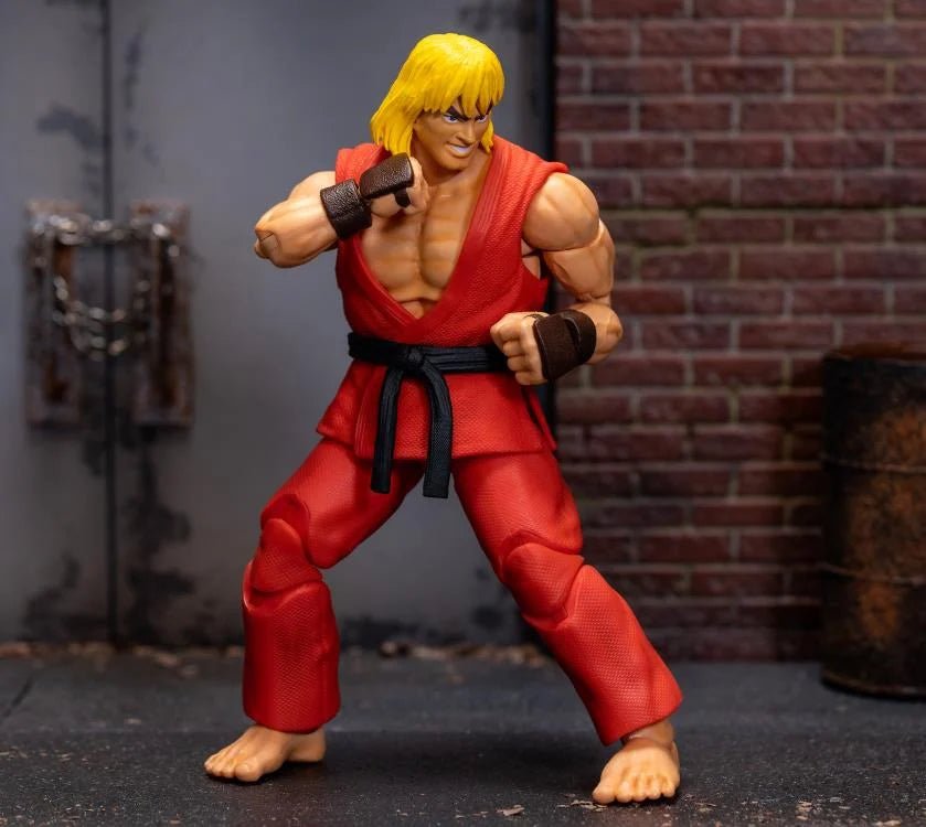 Street Fighter Ken Masters Action Figure - 12-Inch Collectible Toy for Fans, Video Game Merchandise - Perfect for Display, Cosplay, and Gaming Enthusiasts