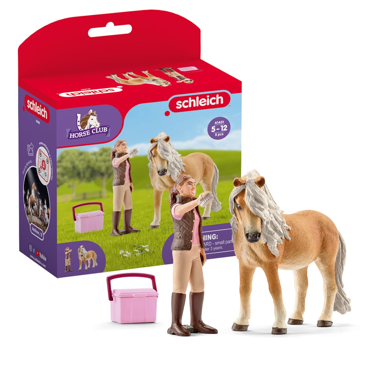 Schleich North America Groom with Icelandic Pony Mare Figure - Realistic Horse Toy for Kids, Collectible Animal Figurine - Perfect for Playtime, Farm Scenes & Educational Activities