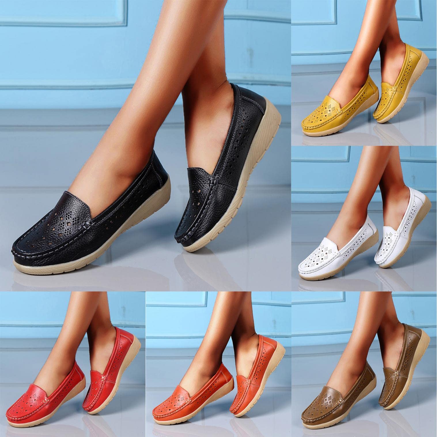 Women's Dressy Summer Sandals & Loafers - Comfortable Slip-On Flats for Casual Outings, Office Wear & Travel | Gibobby
