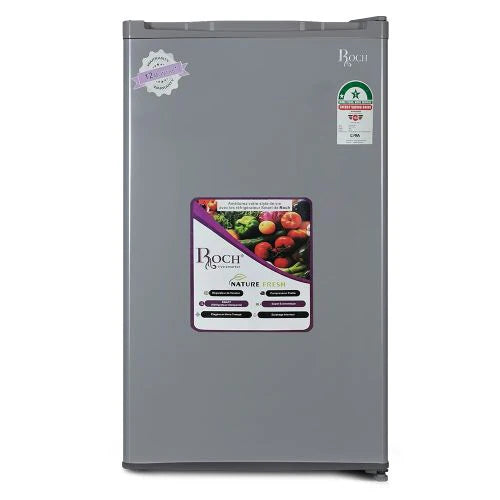 Roch Roch RFR 120S Single Door Refrigerator 90L - Compact Mini Fridge for Dorm, Office, Bedroom & Small Spaces - Energy Efficient Freezer with Adjustable Shelves