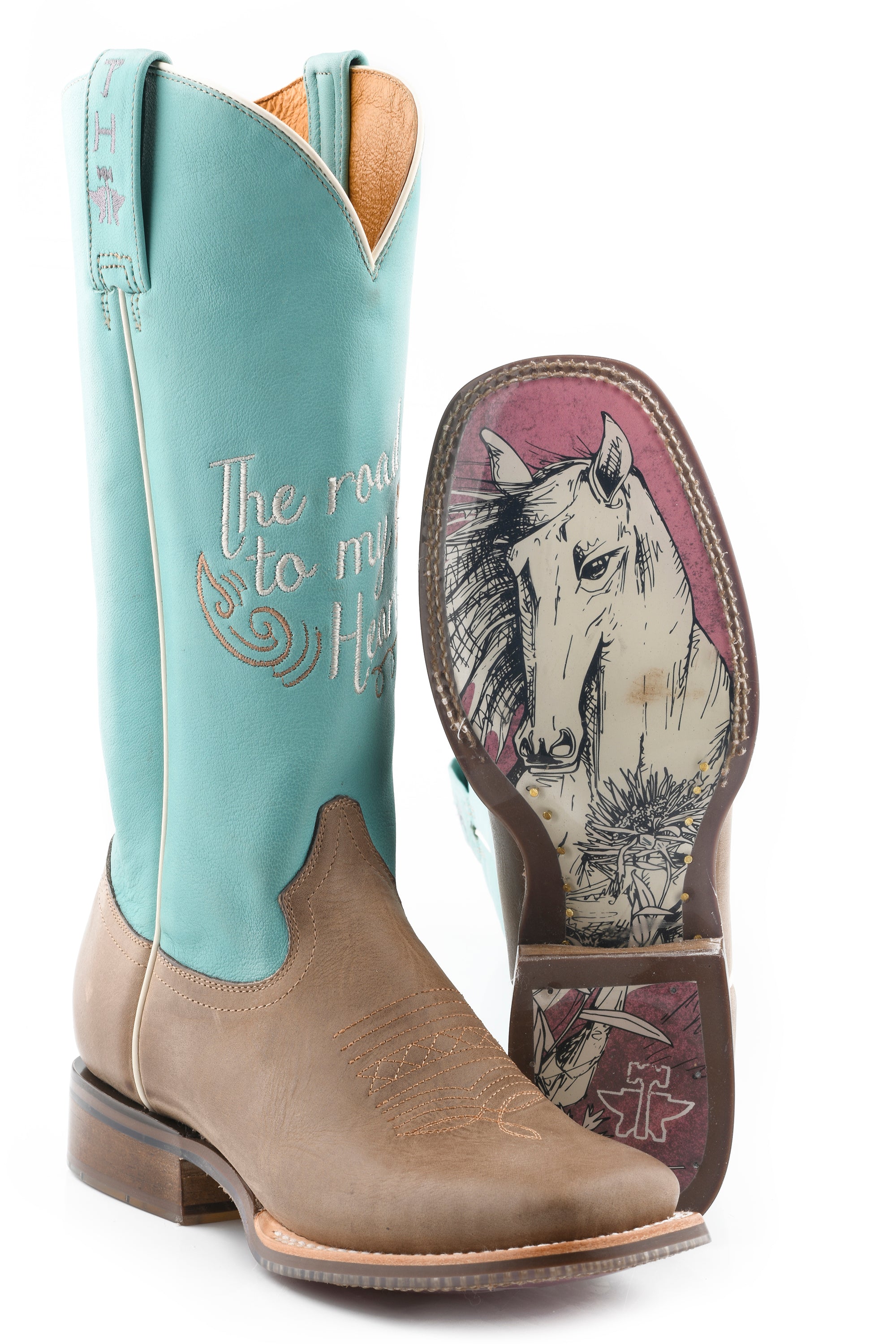 Women's Cowgirl Motto Boots - Born to Be Free Sole - Perfect for Western Rides, Country Concerts & Cowgirl Fashion