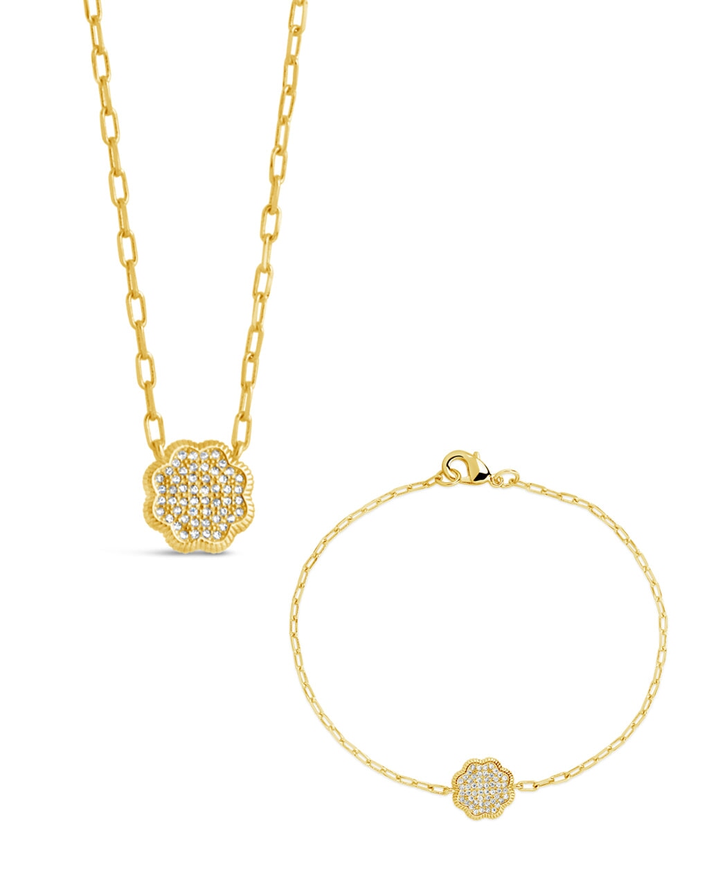 Raemy CZ Rose Petal Matching Set - Women's Elegant Jewelry Set with Cubic Zirconia for Wedding, Anniversary & Special Occasions | Perfect Gift for Her