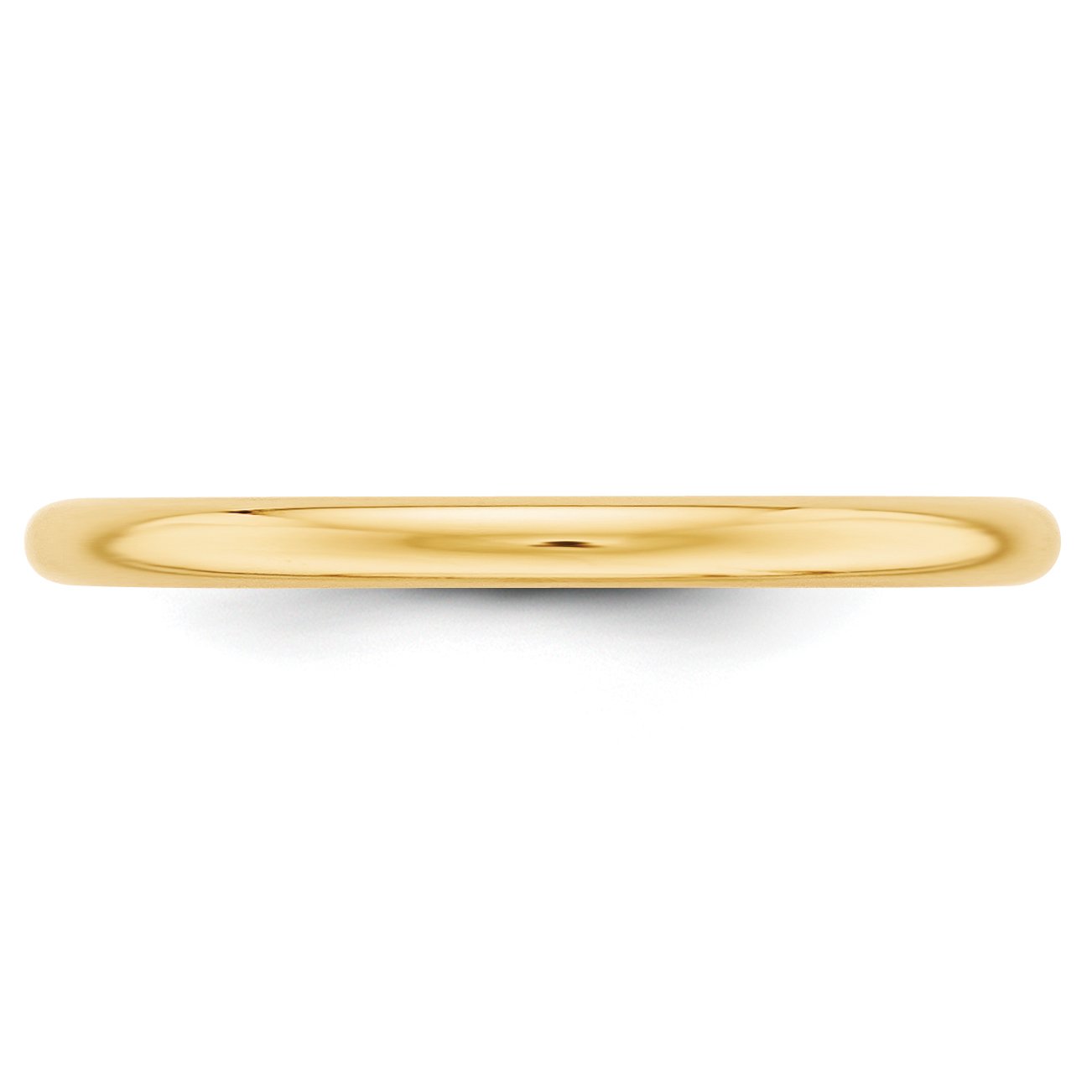 10K Solid Yellow Gold 2mm Half-Round Wedding Band Ring for Men & Women - Perfect for Anniversaries, Engagements, and Everyday Wear