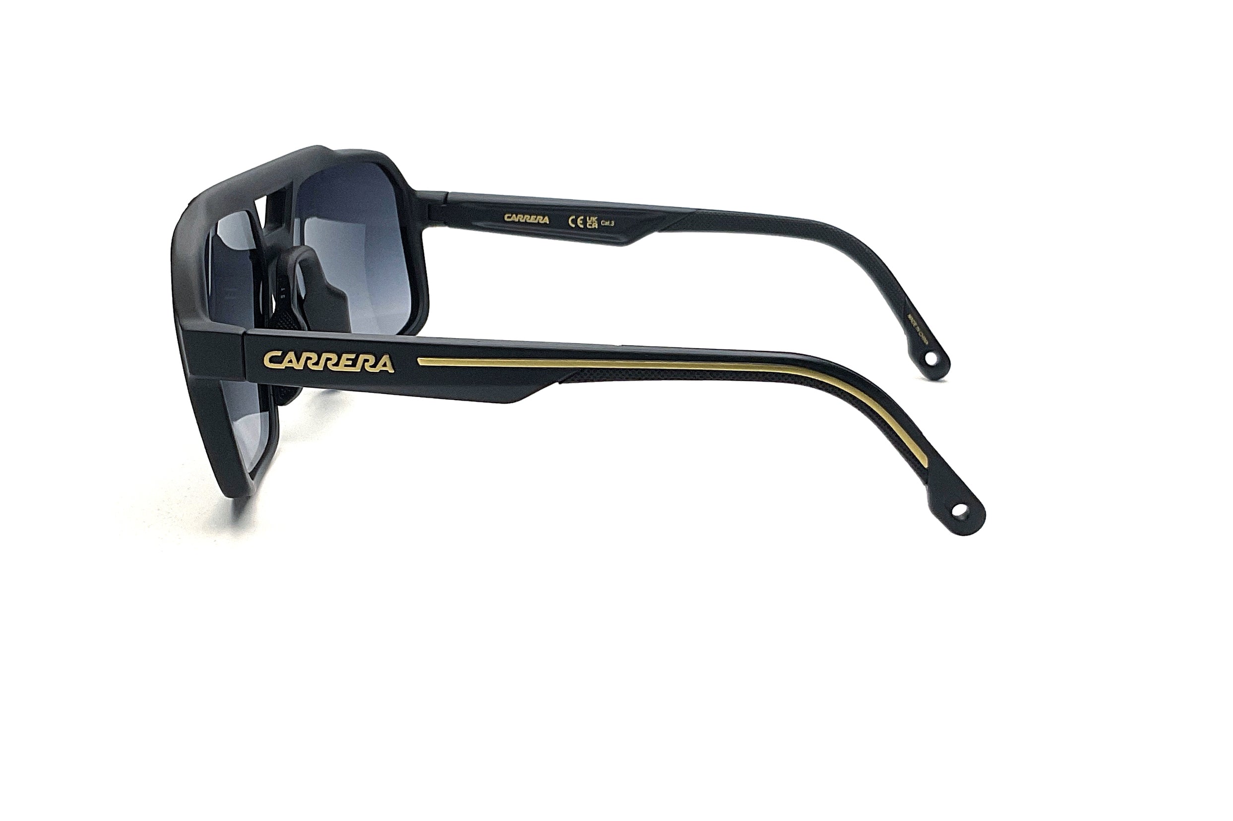 Carrera C Sport 03 Matte Black Gold Sunglasses - Polarized UV Protection Sports Sunglasses for Men & Women - Perfect for Running, Cycling, and Outdoor Activities