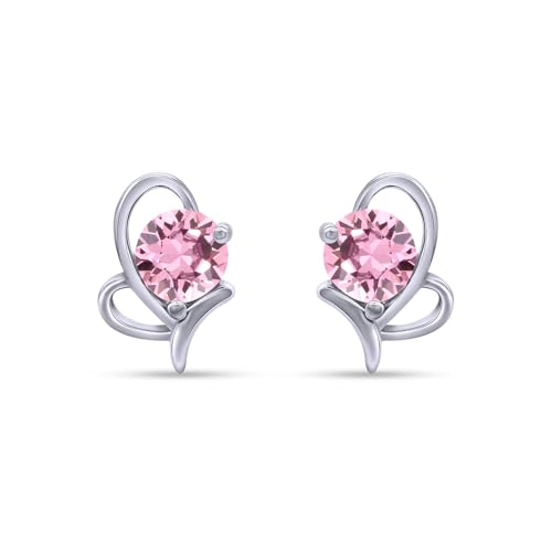 White Gold Plated Silver- Simulated Tourmaline