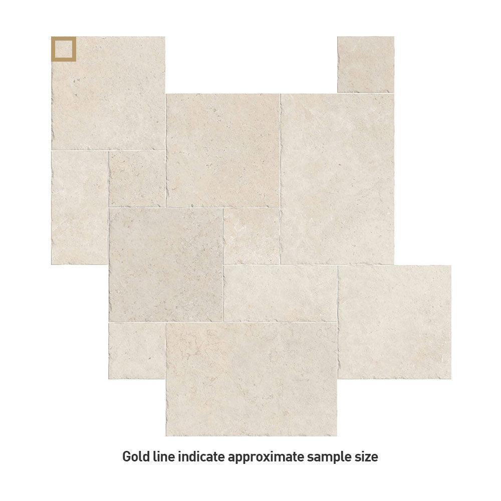 Premium Oslo Avorio French Pattern Outdoor Porcelain Tile - Non-Slip, Weatherproof Patio & Garden Flooring for Decks, Pool Areas & Walkways