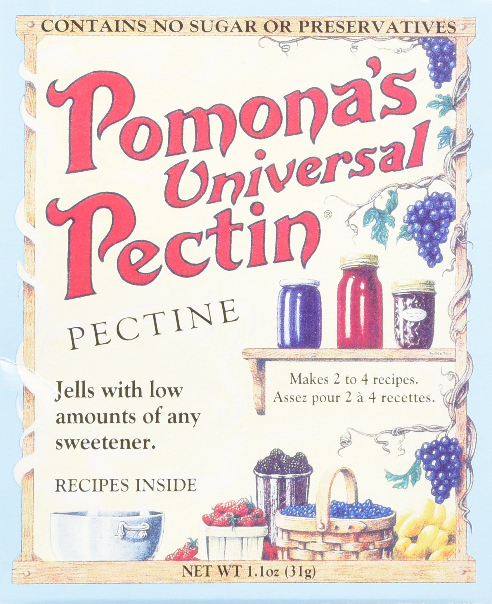 Pomonas Universal Pectin Powder for Jam, Jelly & Canning - 1.1 oz Fruit & Vegetable Thickener - Perfect for Homemade Preserves, Desserts & Vegan Recipes