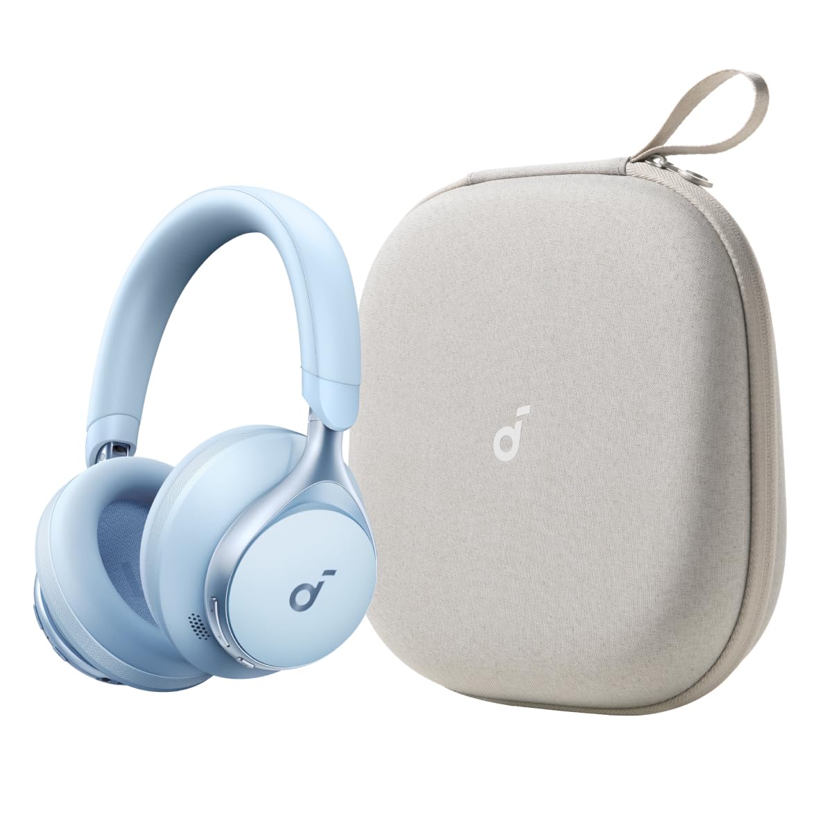 Soundcore by Anker Space One Active Noise Cancelling Headphones with 40H Playtime, 2X Stronger Noise Reduction, LDAC Hi-Res Audio & App Control - Includes Travel Case - Perfect for Travel, Work & Commuting