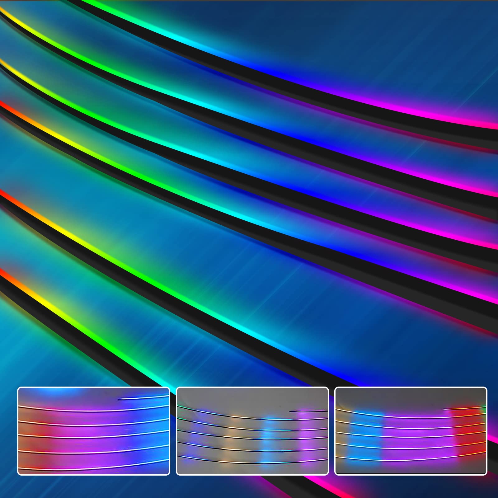 Dreamcolor Interior Car Lights 43-inch - Customizable RGB LED Strip for Car Decor, Mood Lighting & Night Driving