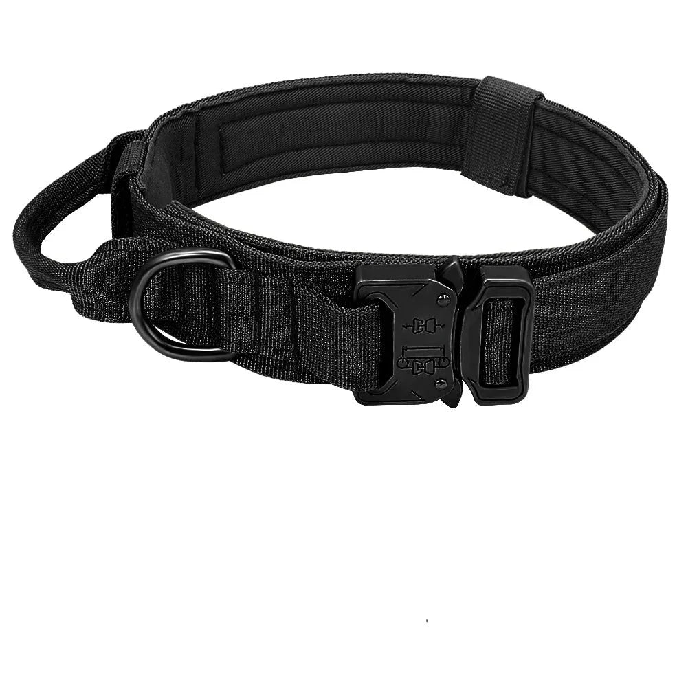Tactical Adjustable Dog Collar for Police, Military & Security K9 - Heavy Duty Nylon Pet Collar with Quick Release Buckle for Training, Hunting & Outdoor Adventures