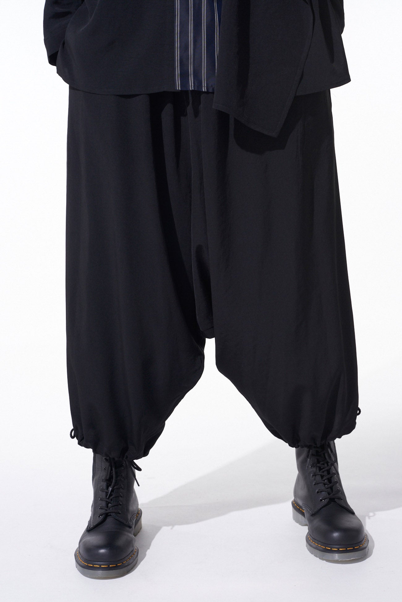 CREPE de CHINE BALLOON SAROUEL PANTS - Women's Flowy Wide Leg Lounge Pants for Yoga, Meditation & Boho Fashion
