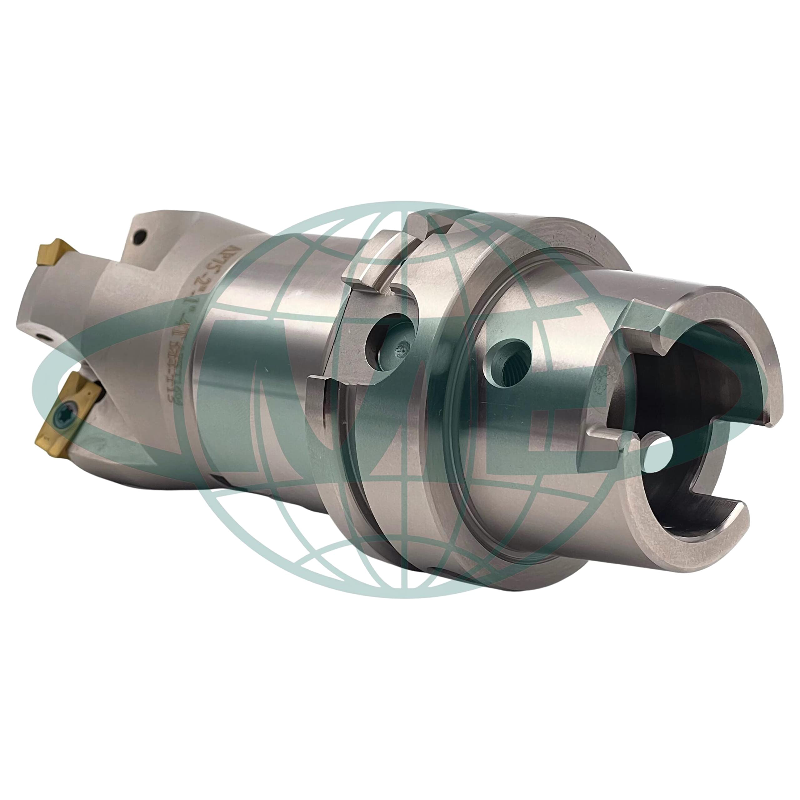 CME 2 Inch 75° Indexable Face Mill with HSK63A Arbor - Includes APKT1604 Inserts, 4 Flute CNC Milling Cutter for Aluminum, Steel & Cast Iron - Perfect for Precision Machining & Metalworking