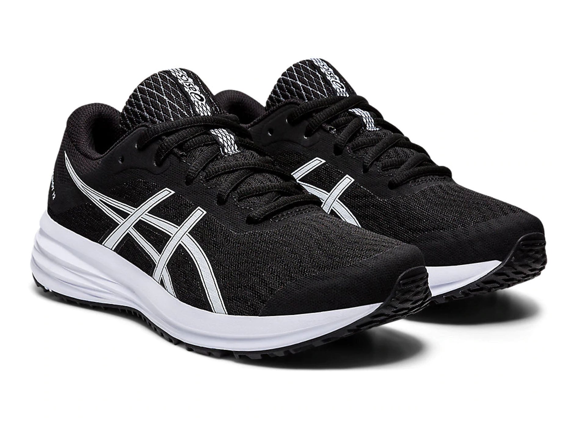 ASICS Junior Patriot 12 GS Kids' Running Shoes - Black/White (1014A139-001) | Lightweight Athletic Sneakers for Boys & Girls - Perfect for School, Training & Daily Wear