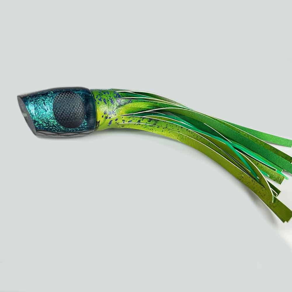 Black Eyes Green Mahi Skirt X Large Pothound A La Vive Lures - Premium Saltwater Fishing Skirt for Trolling & Offshore Game Fishing