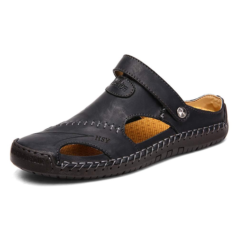 Men's Leather Sports Sandals - Lightweight Anti-Slip Hiking Shoes for Outdoor Walking, Beach & Summer Activities - Perfect for Fishing, Travel & Casual Wear