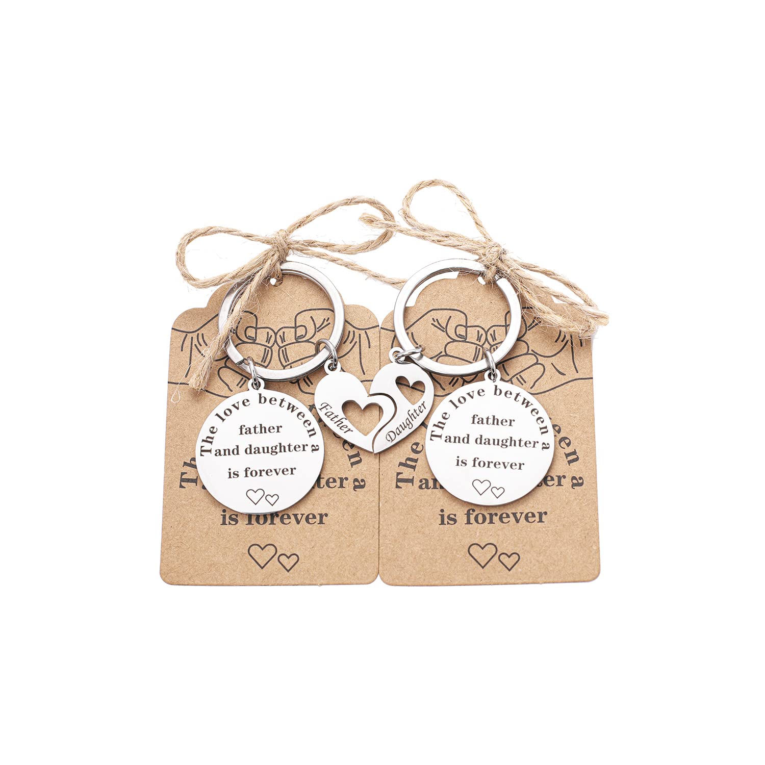 Dad Keychain Gift for Birthday & Father's Day - Daughter/Son Present