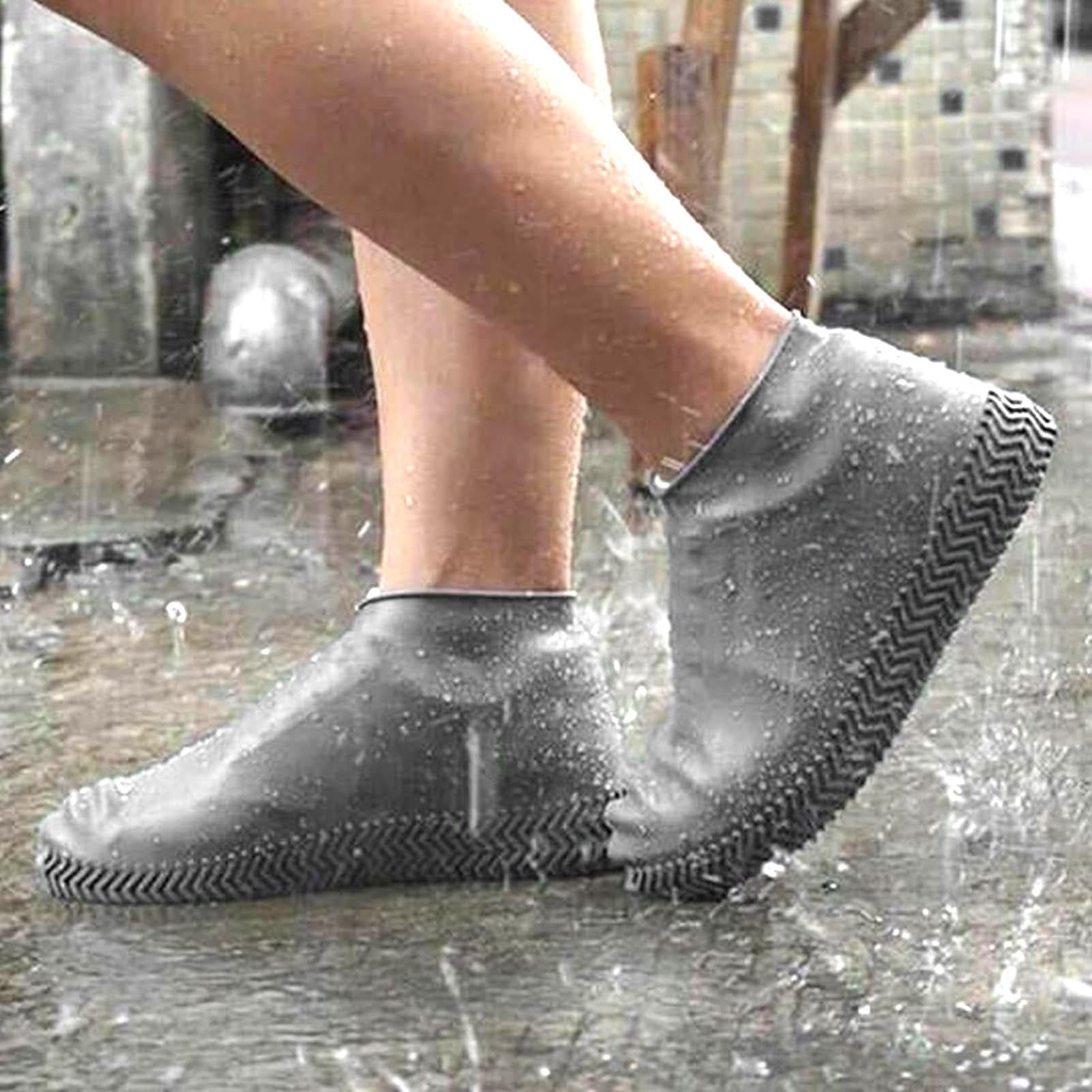 Foldable Waterproof Silicone Shoe Covers - Reusable Non-Slip Rubber Rain Boots for Women & Men | Perfect for Rainy Days, Snow Weather, Hiking, and Outdoor Activities