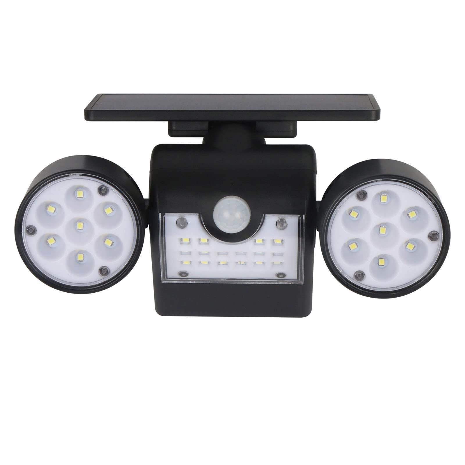 2 Head Solar Security Lights with Motion Sensor - 360° Rotatable, IP65 Waterproof Outdoor Spotlights for Yard, Garden & Pathway Lighting
