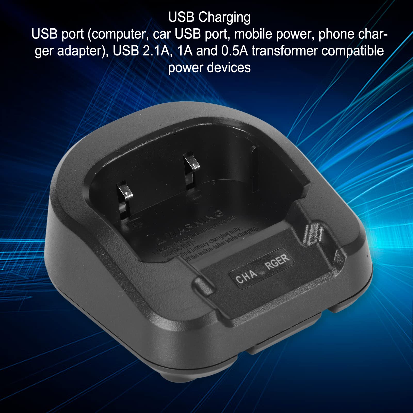 2 Way Radio Battery Charger - USB Cable Desk Charger with LED Indicator Light | Compatible with BAOFENG UV-82/UV-82HP/UV-82L Series | Fast Charging for Walkie Talkies at Home, Office & Outdoor Adventures