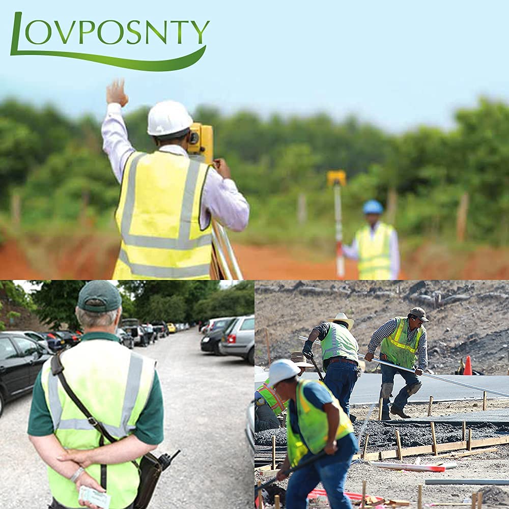 ANSI Class 3 High Visibility Safety Shirts with Reflective Strips - Black Construction Work Shirts for Men - Ideal for Road Work, Night Shifts & Hazardous Job Sites
