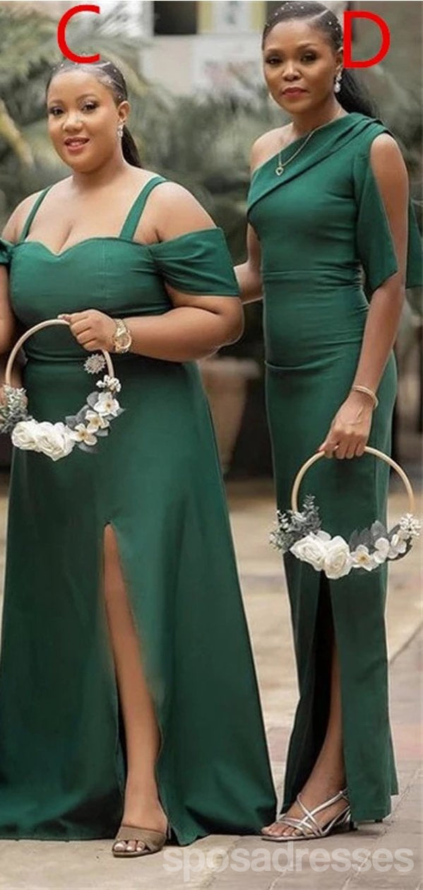 Elegant Mismatched Green Mermaid Bridesmaid Dresses - Long Formal Gowns for Weddings & Special Occasions | WG1094 | Perfect for Beach Weddings, Evening Galas & Prom Nights