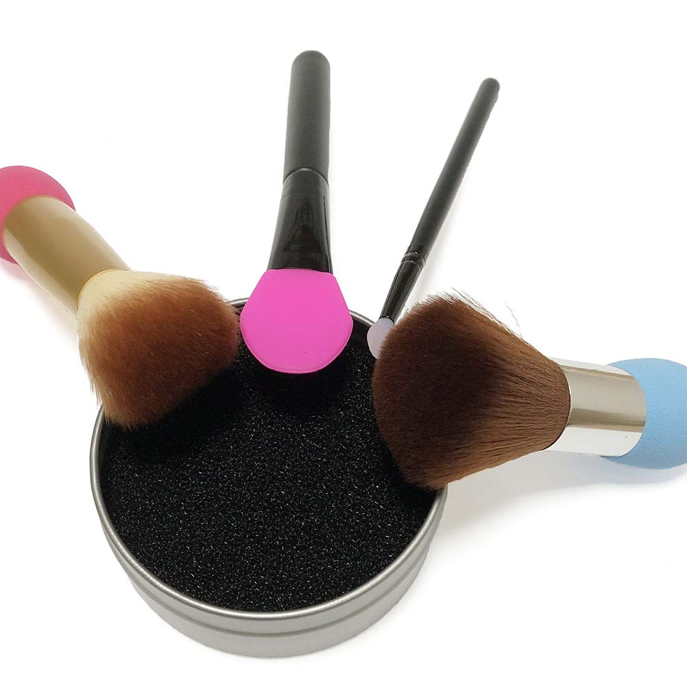 EXCLUZO Makeup Brush Cleaner Sponge - Dry Cleaning for Girls & Women - Perfect for Travel & Home Use