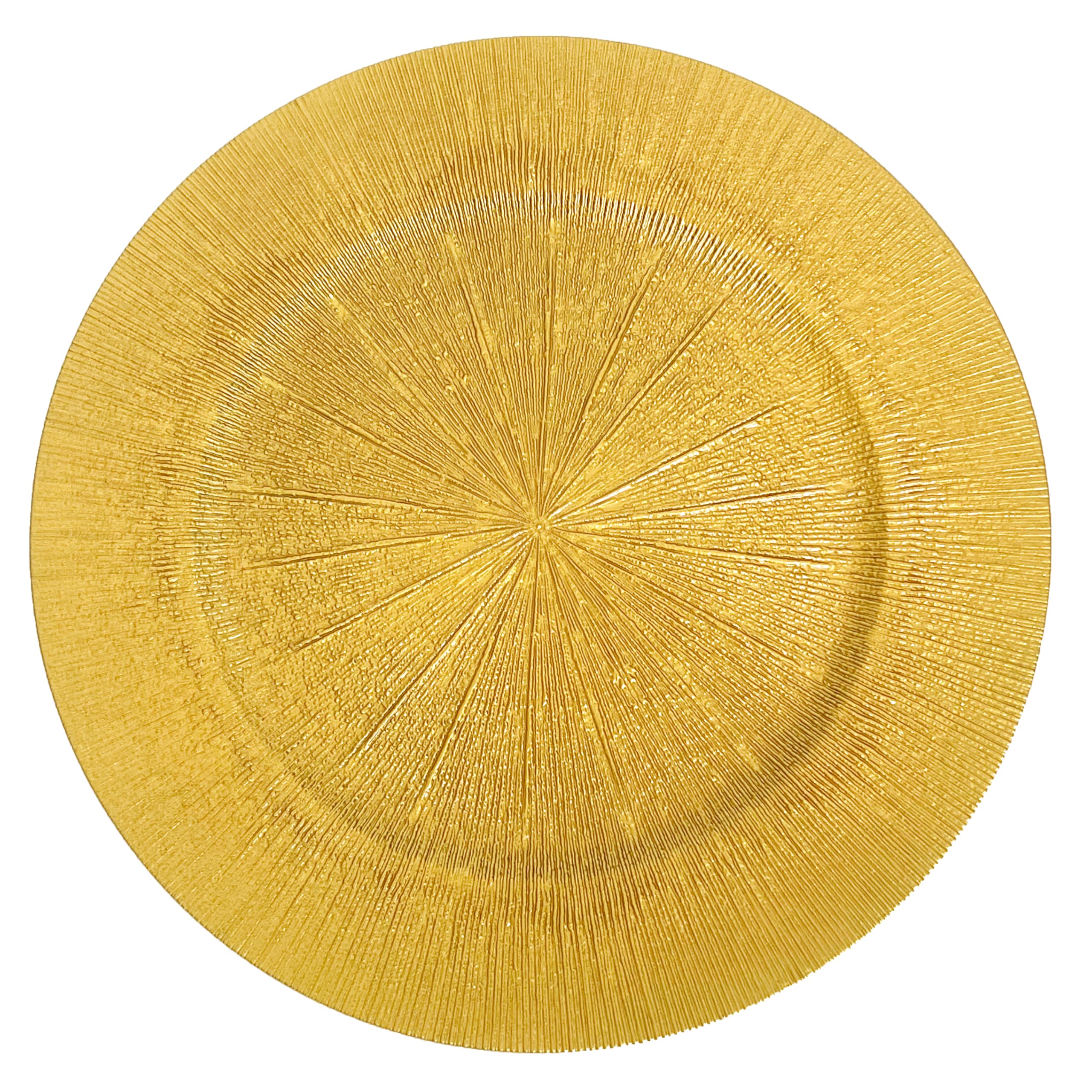 Henilosson 100 Pcs Pearlescent Gold Charger Plates - 13 Inch Reusable Plastic Wedding Plates for Party Decor, Floral Table Settings & Special Events - Elegant Dinnerware for Weddings, Banquets & Formal Gatherings