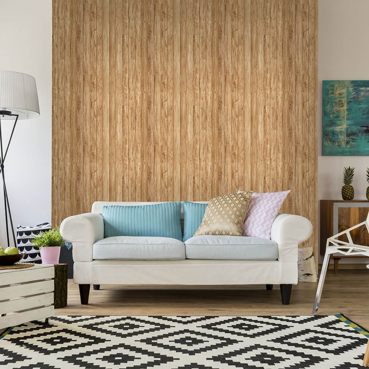 Brown Wood Texture Peel and Stick Removable Wallpaper - Self-Adhesive Vinyl Wall Covering for Bedroom, Living Room, Kitchen Decor - Easy to Install & Remove - 7703