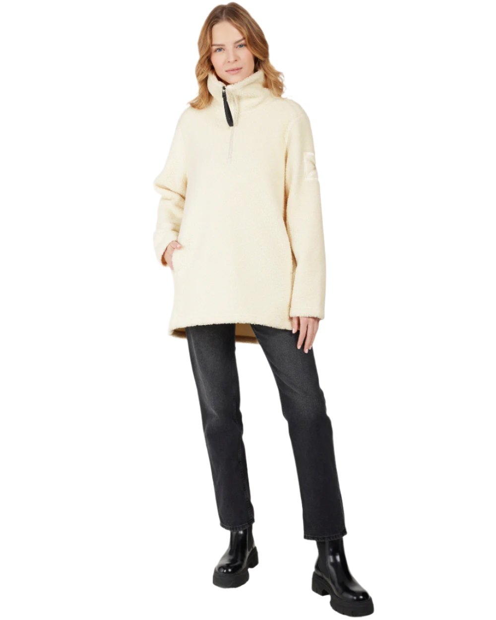Didriksons Women's Marina Half Zip Sweater - Fleece Pullover for Outdoor Activities & Casual Wear - Perfect for Hiking, Camping & Everyday Comfort