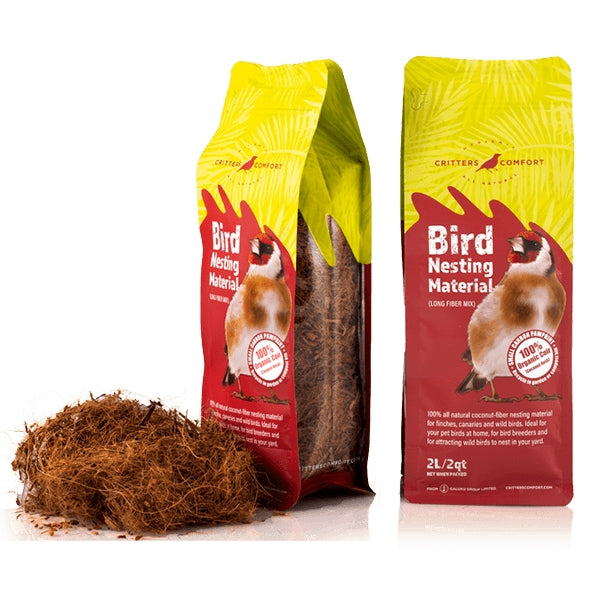 Critters Comfort Bird Nesting Bedding Material 2L - Soft & Safe for Birds, Hamsters & Small Pets - Perfect for Cages, Nesting Boxes & Pet Beds