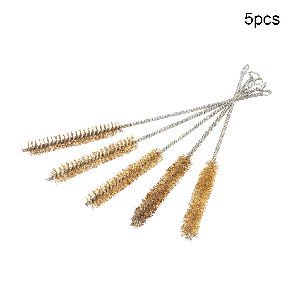 Utoolmart Copper Wire Cleaning Brush Set - 5pcs Spiral Power Tube Brushes (0.6