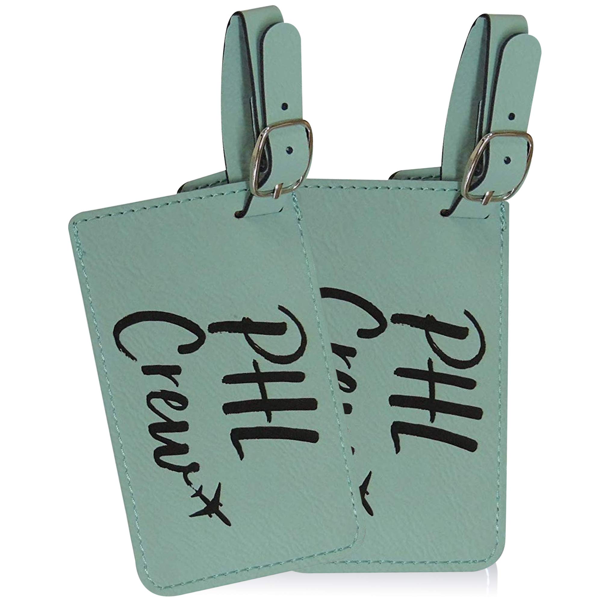 Philadelphia Crew Luggage Tag Set of 2 - American PHL Crew Base Travel Accessories in Teal Color | Perfect for Airline Crew, Flight Attendants & Frequent Travelers