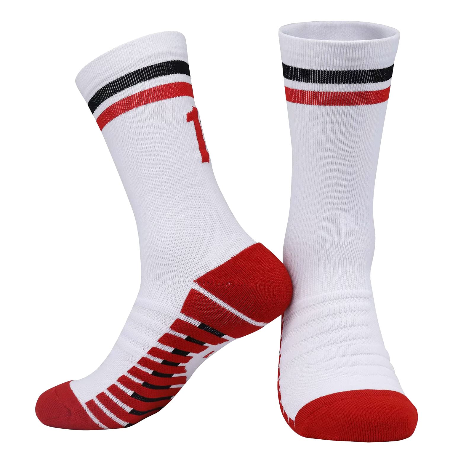 Men's Soccer Socks - Anti-Slip Cushioned Compression Socks for Football, Basketball & Running - Team Sports Performance Socks for Athletes - Perfect for Training, Matches & Gym Workouts