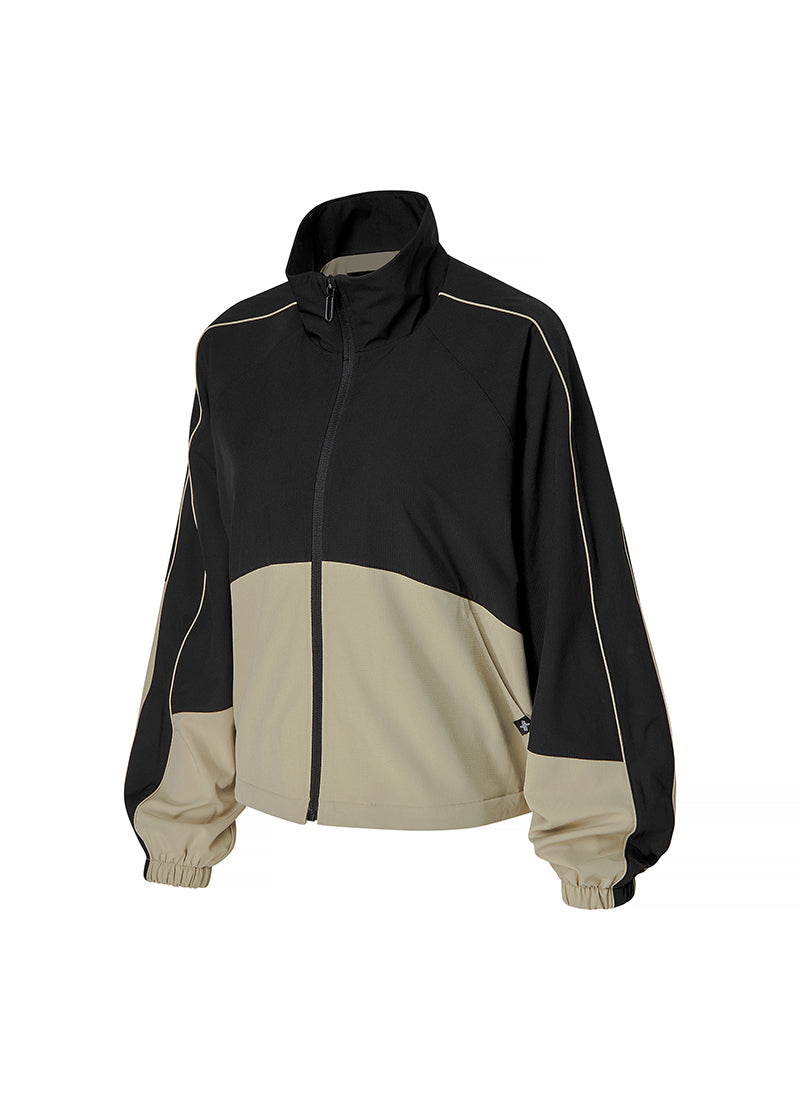 Stylish Color Block Windbreaker Jacket for Men & Women - Lightweight, Water-Resistant Outdoor Coat for Running, Hiking & Travel