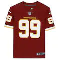 Chase Young Washington Football Team Autographed Maroon Nike Limited Jersey with 2020 DROY Inscription - Authentic Signed NFL Jersey for Collectors and Fans - Perfect for Memorabilia Display, Gifts, and Game Day Outfits