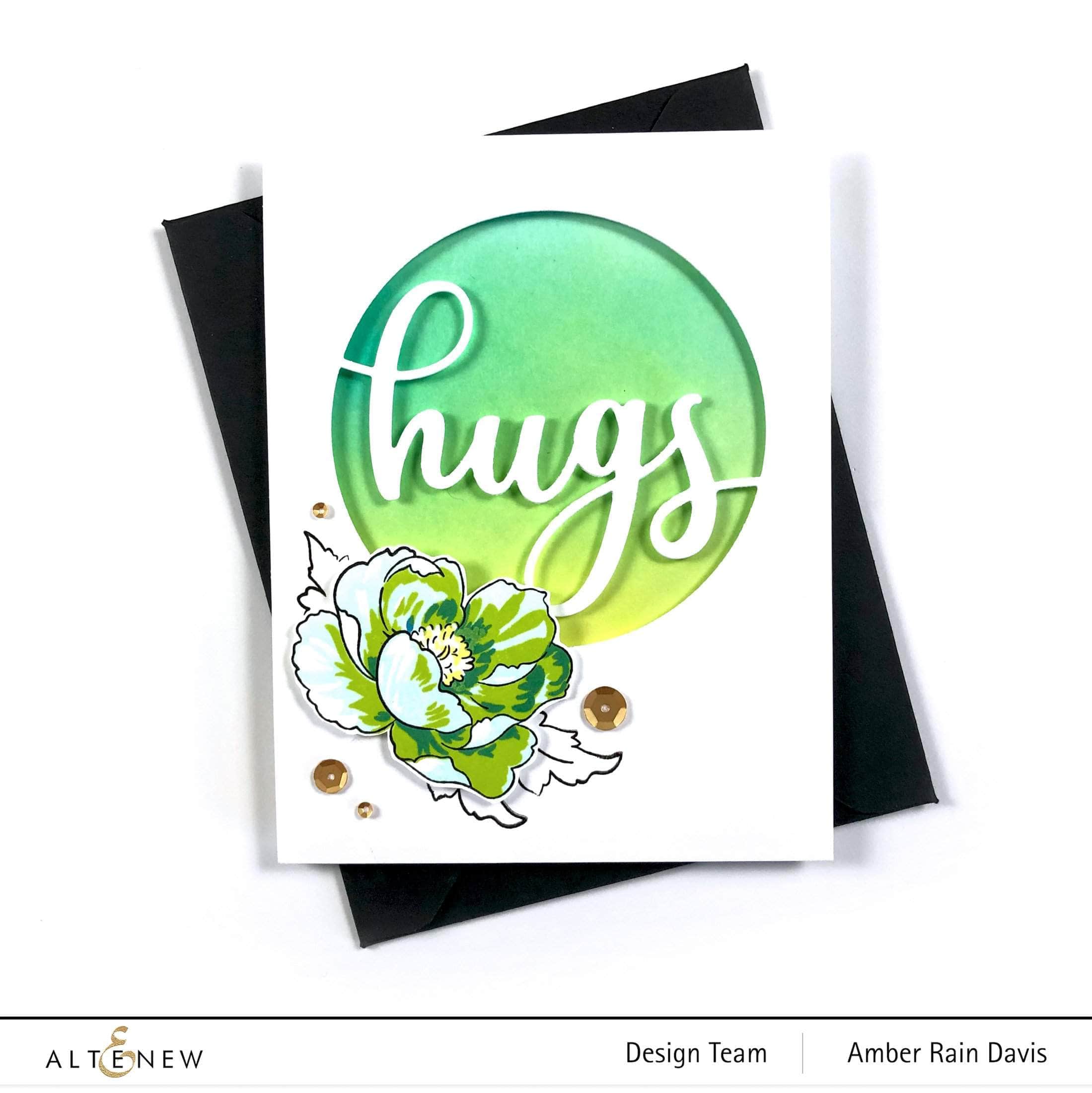 Circled Greetings: Hugs Die Cut Stickers - Perfect for Scrapbooking, DIY Crafts, and Gift Wrapping