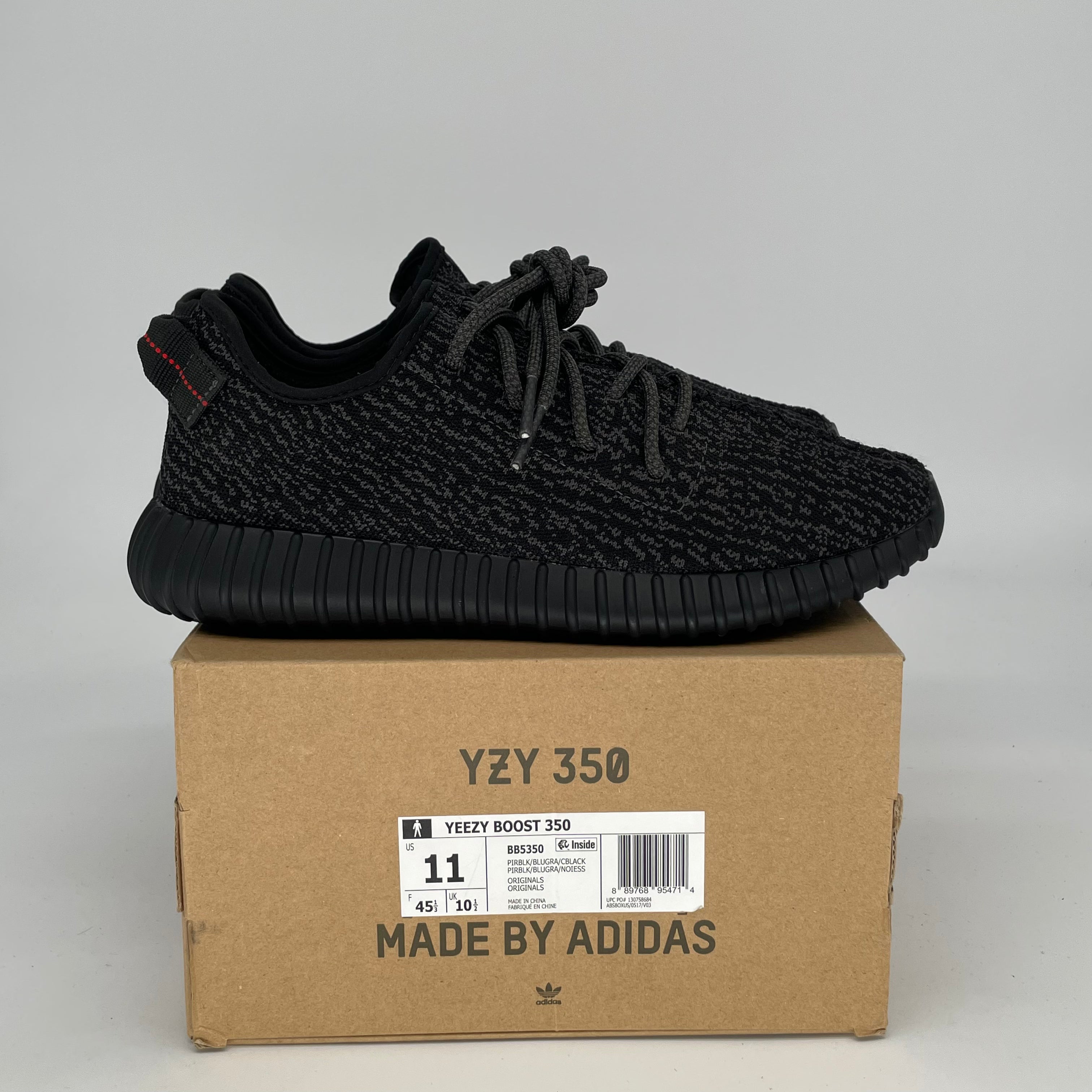 Adidas Yeezy Boost 350 V2 Pirate Black Men's Running Shoes Size 11 - Comfortable Sneakers for Casual Wear, Gym & Street Fashion