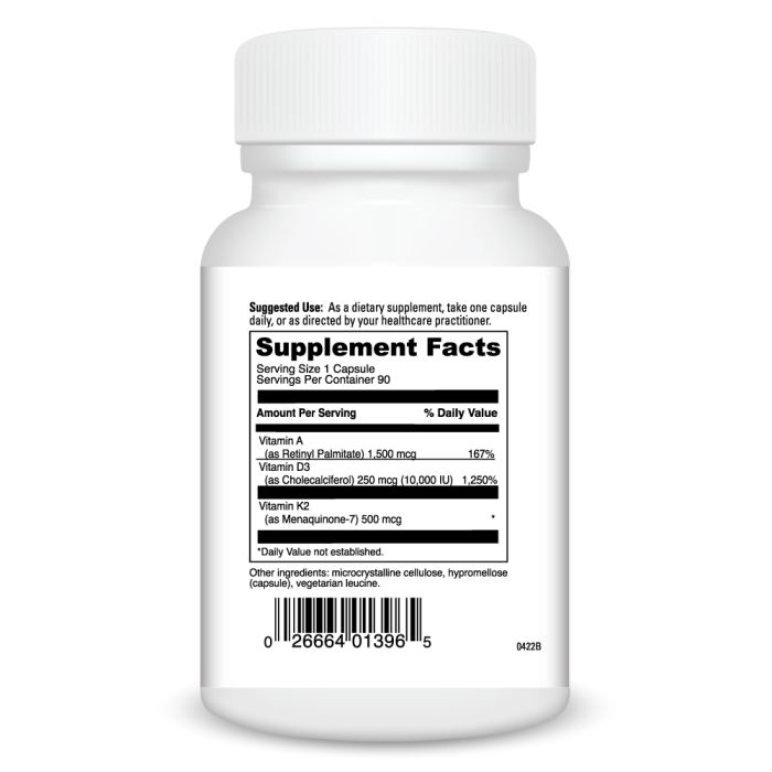 Davinci Labs A.D.K 10 (90 Capsules) - Vitamin K2 with D3 Supplement for Bone & Heart Health - Supports Calcium Absorption & Cardiovascular Wellness - Ideal for Adults & Seniors - Daily Immune & Bone Support Supplement